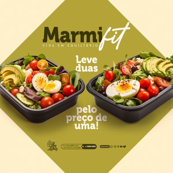 SOCIAL MEDIA - MARMITARIA FIT - LEVE DUAS PELO PREÇO DE UMA