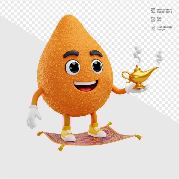MASCOTE 3D COXINHA 4