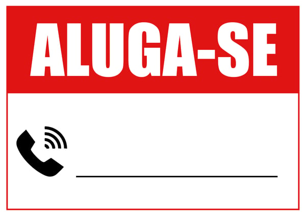 Placa de Aluga se Vetor EPS Editável 1