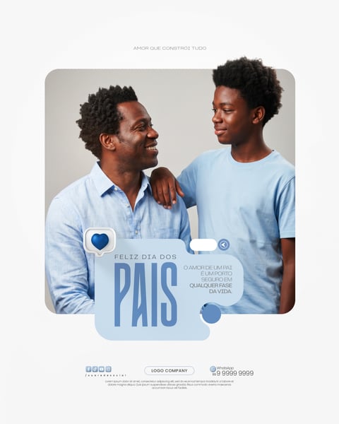 DIA DOS PAIS AMOR DE PAI SOCIAL MEDIA PSD EDITÁVEL 5