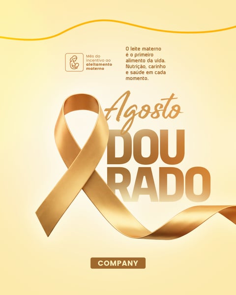 AGOSTO DOURADO MÊS DO ALEITAMENTO MATERNO SOCIAL MEDIA PSD EDITÁVEL 02