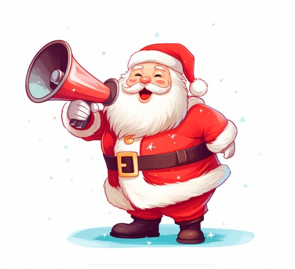 ANIME DO PAPAI NOEL COM UM MEGAFONE 3D