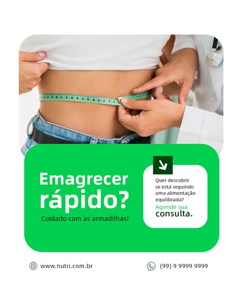 NHF NUTRICIONISTA EMAGRECIMENTO NUTRIÇÃO SOCIAL MEDIA PSD EDITÁVEL