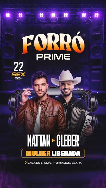 26 FLYER FESTA FORRÓ PRIME STORY PSD EDITÁVEL