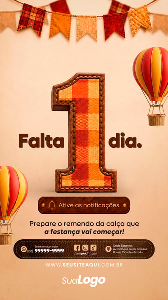 STORY FESTA JUNINA SÃO JOÃO SOCIAL MEDIA TEMPLATE PSD EDITÁVEL 14