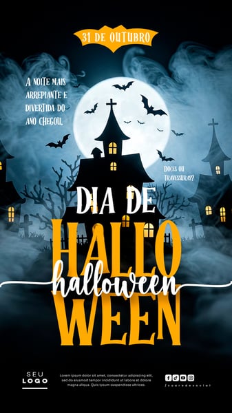 DIA DAS BRUXAS HALLOWEEN 31 DE OUTUBRO STORY SOCIAL MEDIA PSD EDITÁVEL 4