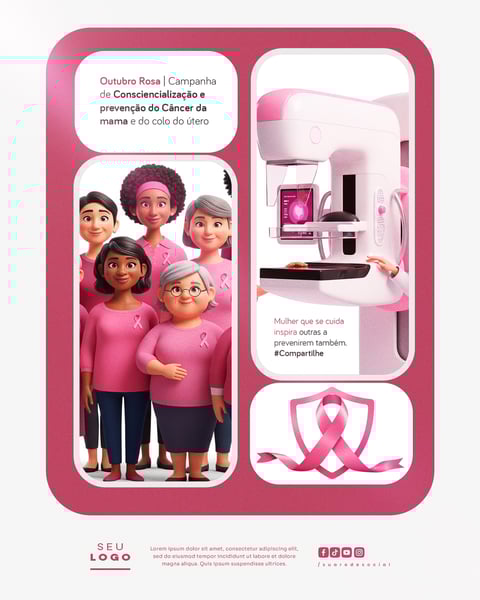 OUTUBRO ROSA CAMPANHA DE CONSCIENTIZAÇÃO E PREVENÇÃO DO CÂNCER DA MAMA E DO COLO DO ÚTERO 20