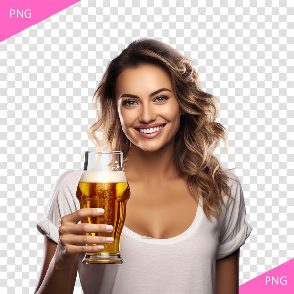 MULHER COM BEBIDA NA MÃO PNG
