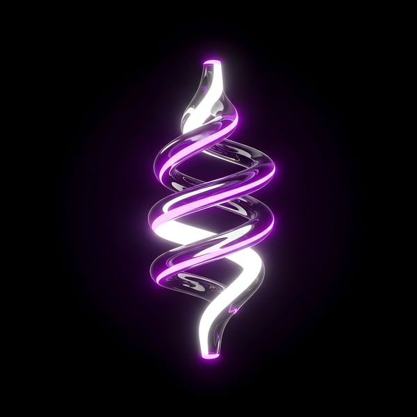 ELEMENTO NEON FLUTUANTE EM ASPIRAL 03