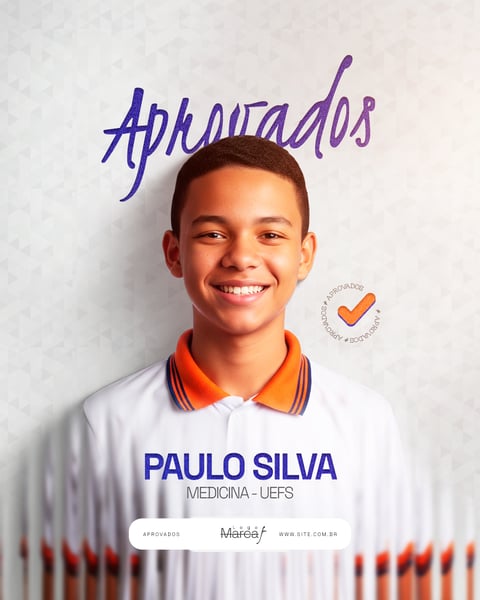 APROVADOS FACULDADE ESCOLA VESTIBULAR SOCIAL MEDIA PSD EDITÁVEL 3