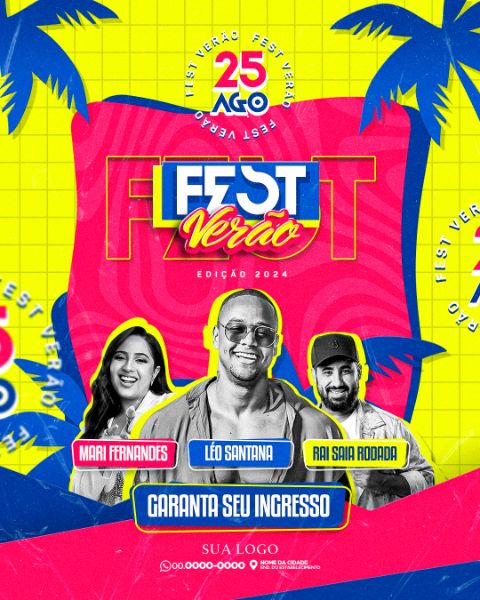 FLYER EVENTO, FEST VERÃO, ARTISTAS E EVENTOS, AGENDA DE SHOWS, CARNAVAL BLOCO BLOQUINHO
