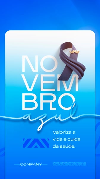 NOVEMBRO AZUL CUIDADOS COM A SAÚDE SOCIAL MEDIA FLYER PSD EDITÁVEL STORY