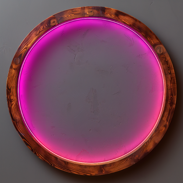 ELEMENTO DE MADEIRA COM LUZES EM 3D | IMAGEM