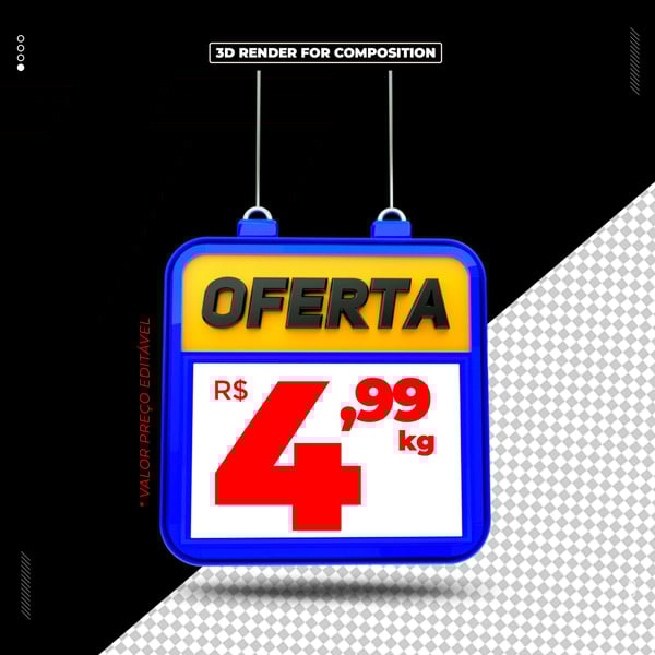 SELO 3D PLACA OFERTA PREÇO PARA COMPOSIÇÃO