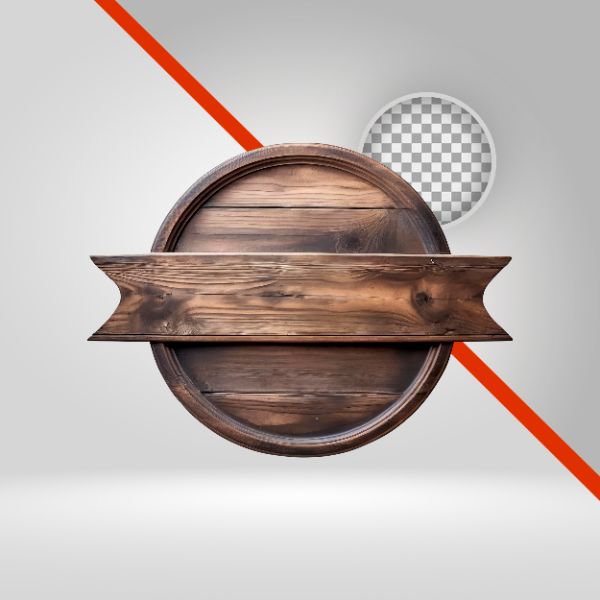 CÍRCULO DE MADEIRA, ELIPSE VAZIA, ELEMENTO 3D PNG, FUNDO TRANSPARENTE, PLACA PRA TEXTO, COMPOSIÇÃO EVENTO, SHOW