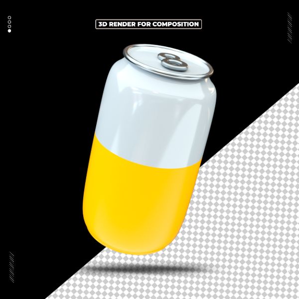 LATA DE CERVEJA 3D PARA COMPOSIÇÃO