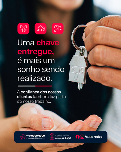 IMOBILIÁRIA SOCIAL MEDIA UMA CHAVE PSD EDITÁVEL
