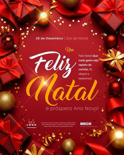 FELIZ NATAL E PRÓSPERO ANO NOVO SOCIAL MEDIA PSD EDITÁVEL 6