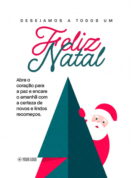 FELIZ NATAL MENSAGEM DE BOAS FESTAS SOCIAL MEDIA FLYER PSD EDITÁVEL