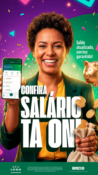 TÁ NA CONTA AVISO PAGAMENTO SALÁRIO SERVIDOR STORY SOCIAL MEDIA PSD EDITÁVEL 3