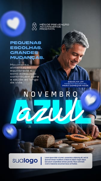 NOVEMBRO AZUL MÊS DE COMBATE AO CÂNCER DE PRÓSTATA SOCIAL MEDIA STORIES PSD EDITÁVEL 10