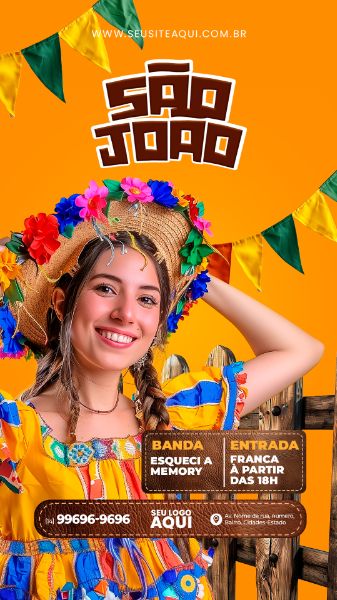 STORY - FESTA JUNINA, SÃO JOÃO - PSD EDITÁVEL