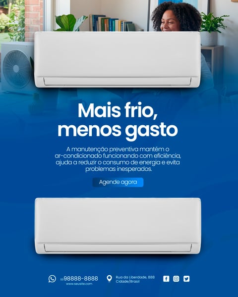 MANUTENÇÃO DE AR CONDICIONADO SOCIAL MEDIA PSD EDITÁVEL 8