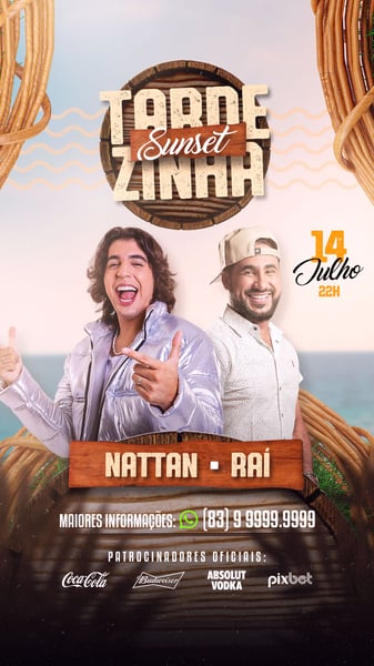FLYER EVENTO PSD STORIES TARDEZINHA SUNSET