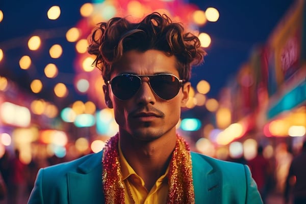 HOMEM SE DIVERTINDO NO CARNAVAL