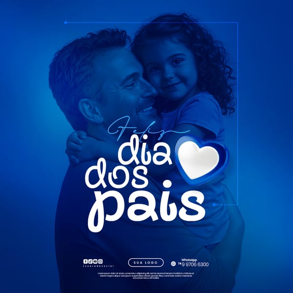 DIA DOS PAIS AGOSTO PAI - FLYER SOCIAL MEDIA PSD EDITÁVEL 26