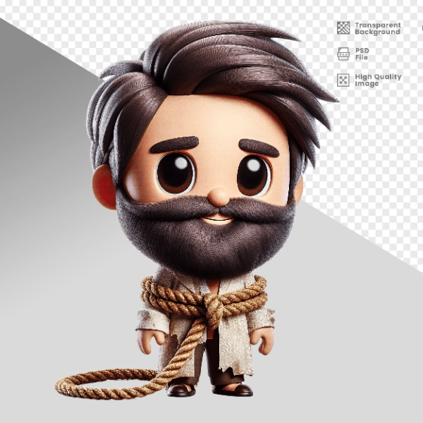 MASCOT 3D TIRADENTES  - 21  DE ABRIL DIA DE TIRADENTES