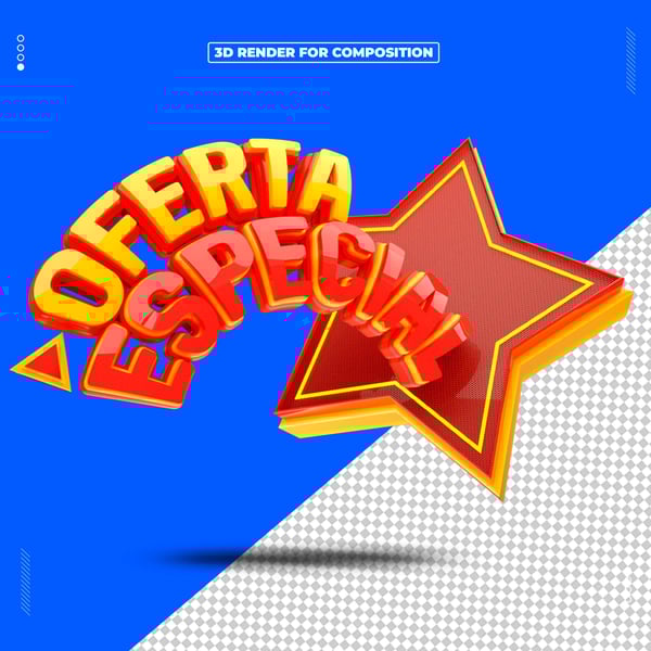 SELO 3D OFERTA ESPECIAL PARA COMPOSIÇÃO