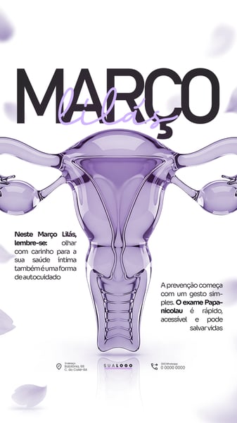 MÊS DE CONSCIENTIZAÇÃO E COMBATE AO CÂNCER DE COLO DE ÚTERO SOCIAL MEDIA PSD EDITÁVEL 5
