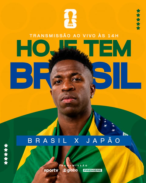 COPA DO MUNDO BRASIL X JAPÃO VINI JR PSD EDITÁVEL