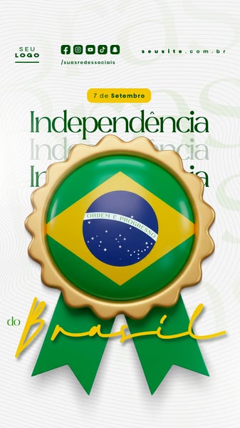 INDEPENDÊNCIA DO BRASIL 7 DE SETEMBRO STORY SOCIAL MEDIA EDITÁVEL