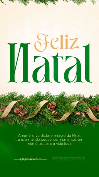 CARTÃO FELIZ NATAL PINHEIRO SOCIAL MEDIA FLYER PSD EDITÁVEL STORY