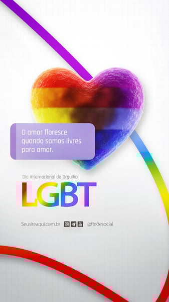 DIA INTERNACIONAL DO ORGULHO LGBT SOCIAL MEDIA PSD EDITÁVEL