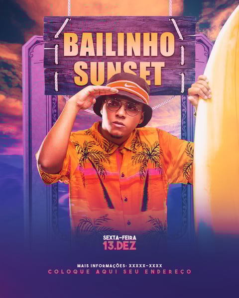 FLYER EVENTO BAILINHO SUNSET FEED