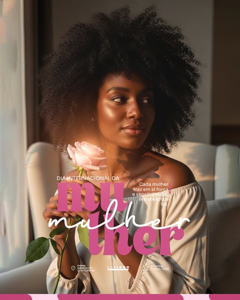 DIA INTERNACIONAL DA MULHER 8 DE MARÇO SOCIAL MEDIA PSD EDITÁVEL 4
