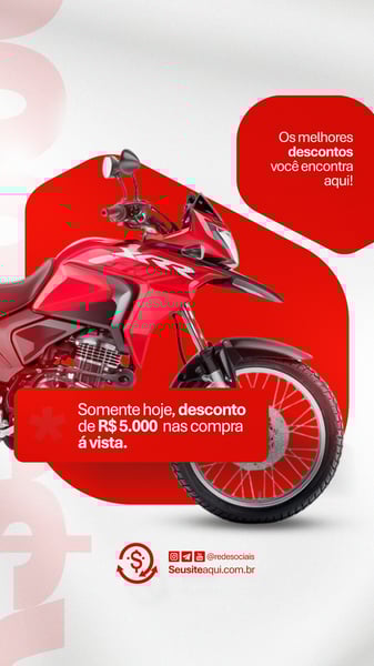 CONSÓRCIO FINANCIAMENTO SEGUROS CONCESSIONÁRIA MOTO CARRO SOCIAL MEDIA PSD EDITÁVEL