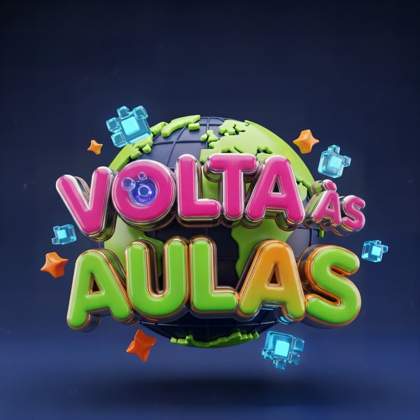 SELO 3D PARA CAMPANHA PUBLICITARIA PARA ESCOLAS, VOLTA AS AULAS-24