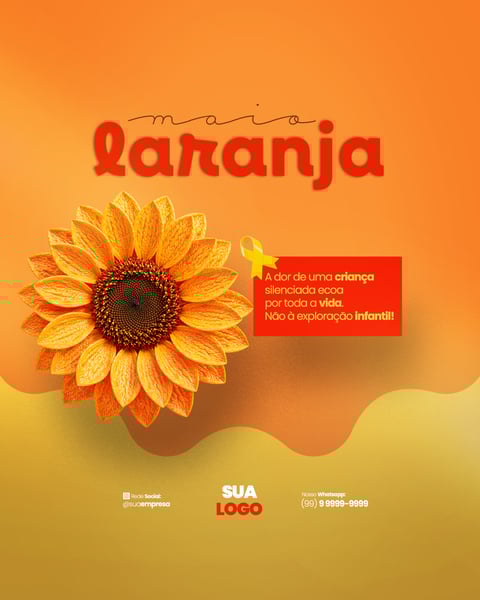 MAIO LARANJA 18 DE MAIO DIA NACIONAL DE COMBATE AO ABUSO E À EXPLORAÇÃO SEXUAL INFANTIL