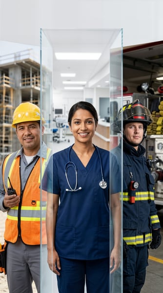 Trabalhadores de diferentes áreas 3