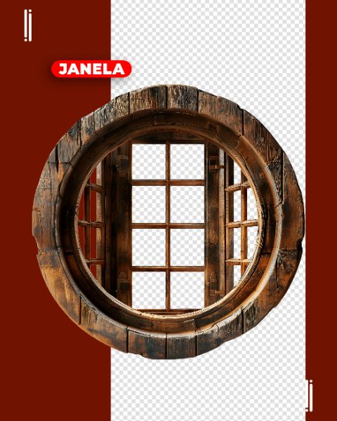 JANELA DE MADEIRA | PARA COMPOSIÇÃO | IMAGEM SEM FUNDO | PSD EDITÁVEL
