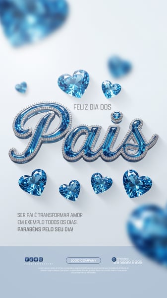 FELIZ DIA DOS PAIS BANNER COMEMORATIVO FAMÍLIA SOCIAL MEDIA PSD EDITÁVEL 1 STORY