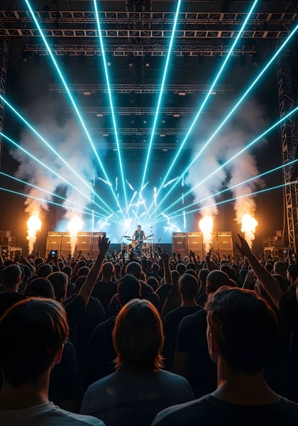 SHOW COM LUZES PALCO DE EVENTOS DE ROCK 05