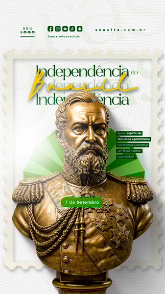 INDEPENDÊNCIA DO BRASIL 7 DE SETEMBRO STORY SOCIAL MEDIA EDITÁVEL