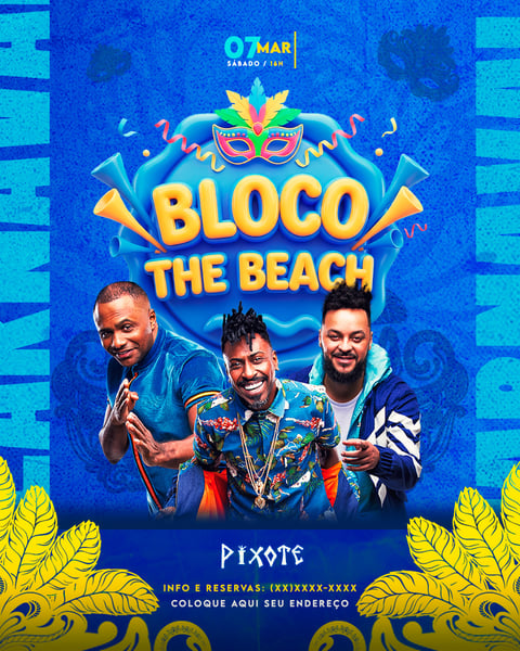 FLYER PARA EVENTOS CARNA BEACH FEED
