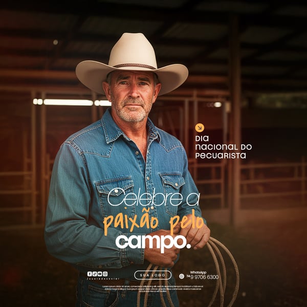 15 de JULHO DIA NACIONAL DO PECUARISTA FLYER SOCIAL MEDIA PSD EDITÁVEL 16
