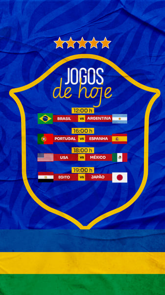 Copa do Mundo 2026 Brasil Rumo Ao Hexa Socialmedia PSD Story 3